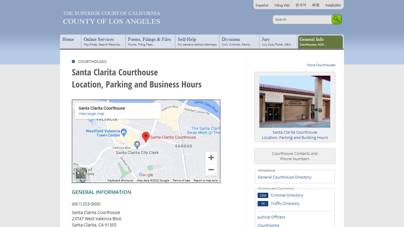 Courthouses in Los Angeles County - Contacts and Locations - LA Court